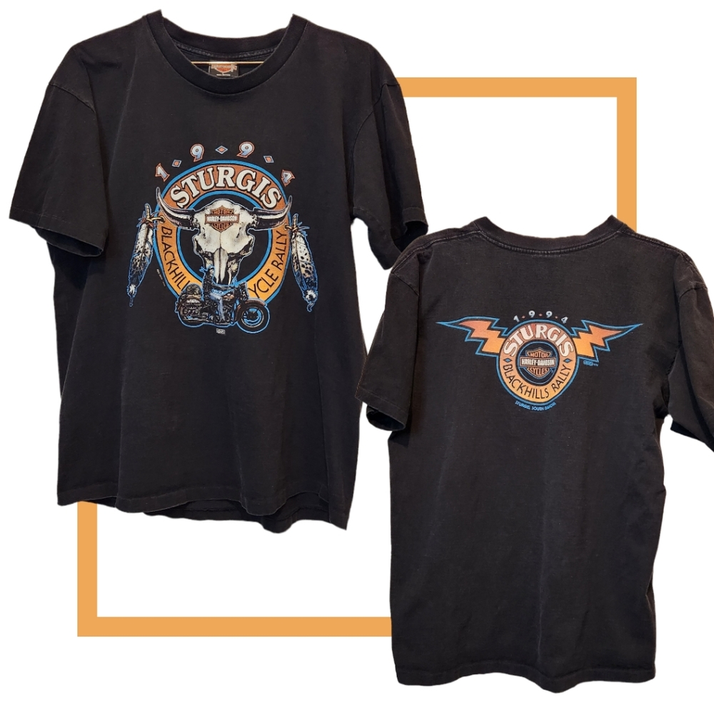 Vintage 90s | 1994 Harley-Davidson, Sturgis, SD, Holobek, Paul Smith t-shirt